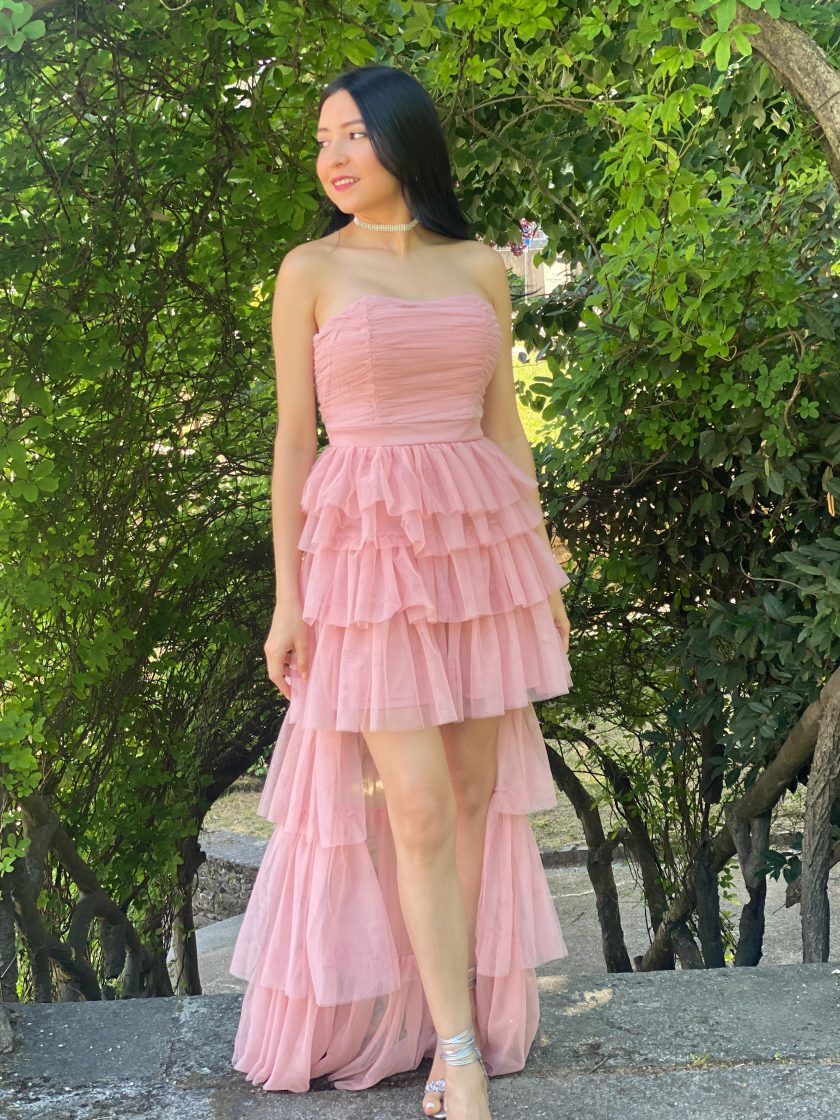 Vestido Tul Volantes Asimétrico - Imagen 14