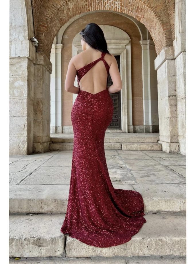 Vestido Lentejuelas Asimétrico