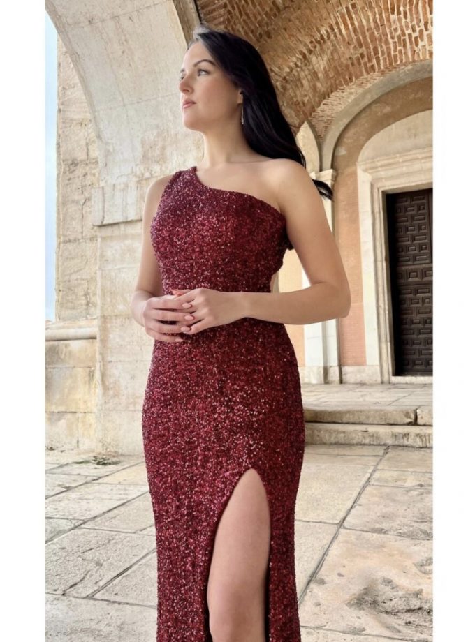 Vestido Lentejuelas Asimétrico