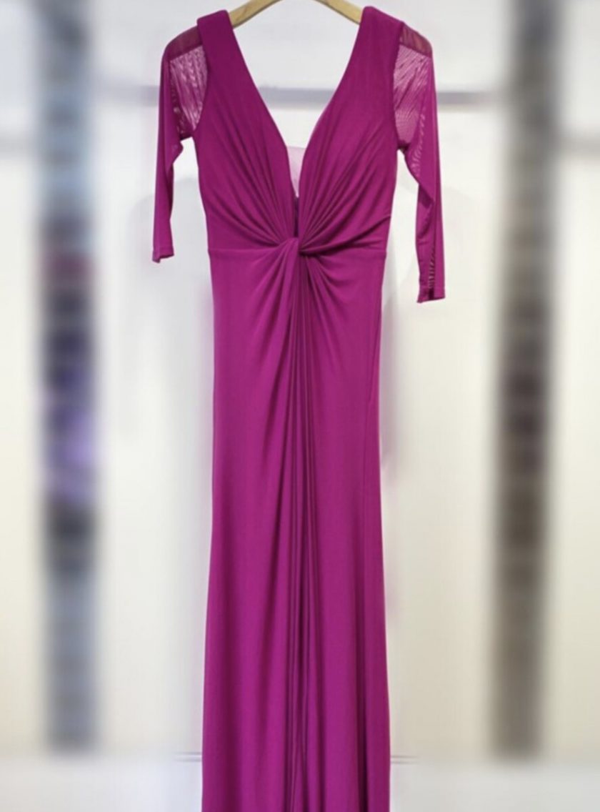 Vestido Nudo Mangas Traslúcidas - Imagen 13