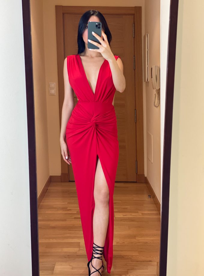 Vestido Espalda Nudo Frontal