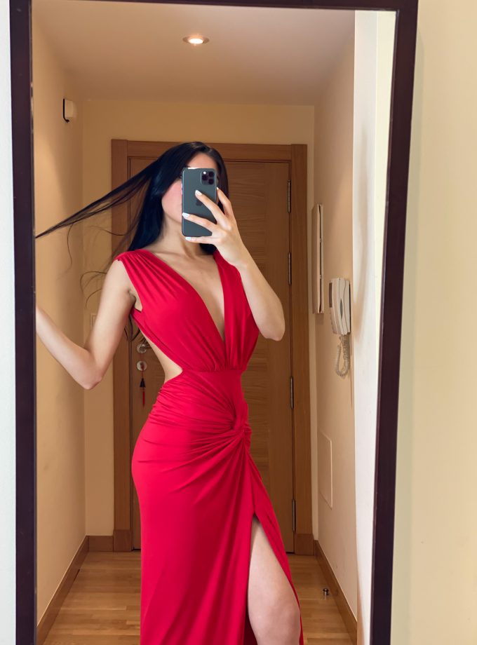 Vestido Espalda Nudo Frontal