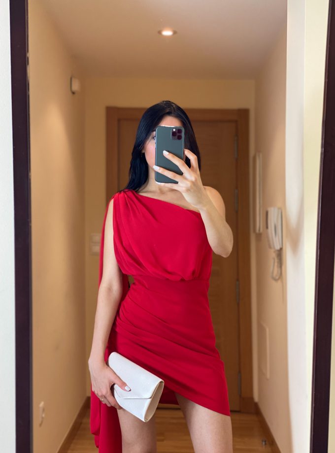 Vestido Corto Manga Gasa