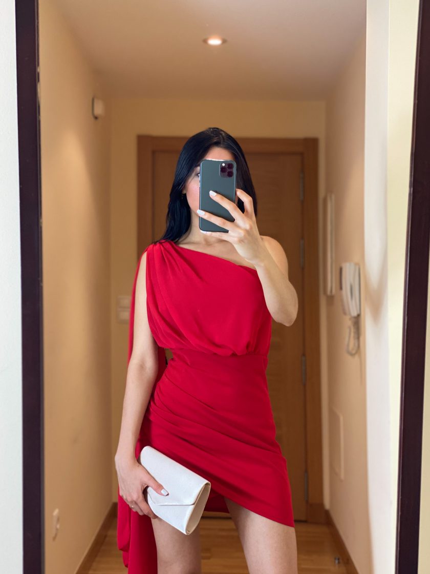 Vestido Corto Manga Gasa - Imagen 2
