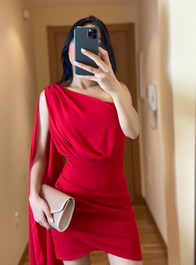 Vestido Corto Manga Gasa