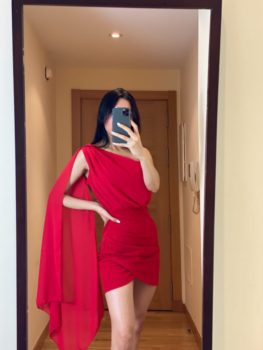 Vestido Corto Manga Gasa - Imagen 4