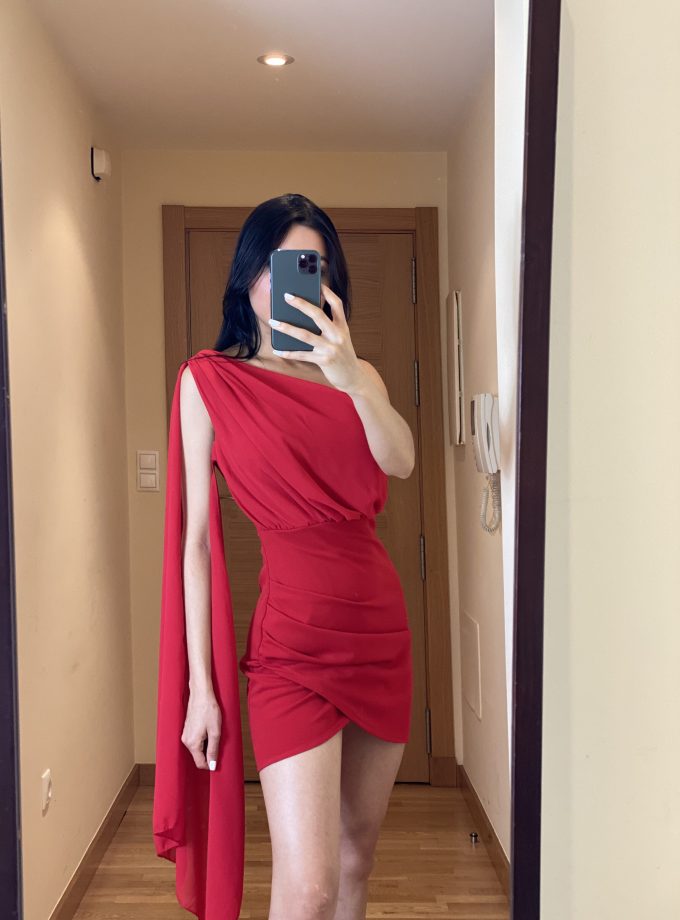 Vestido Corto Manga Gasa