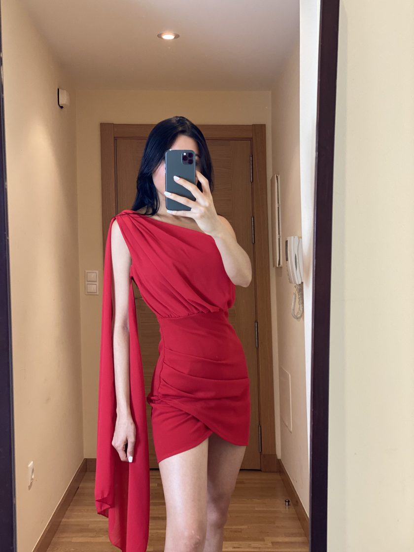 Vestido Corto Manga Gasa - Imagen 5
