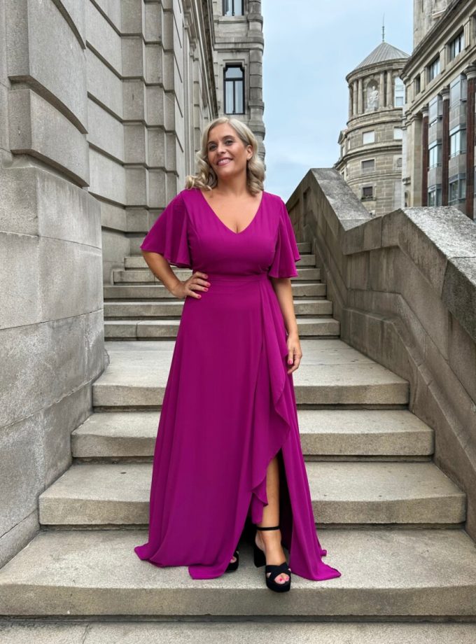 Vestido Volante Mangas Curvy