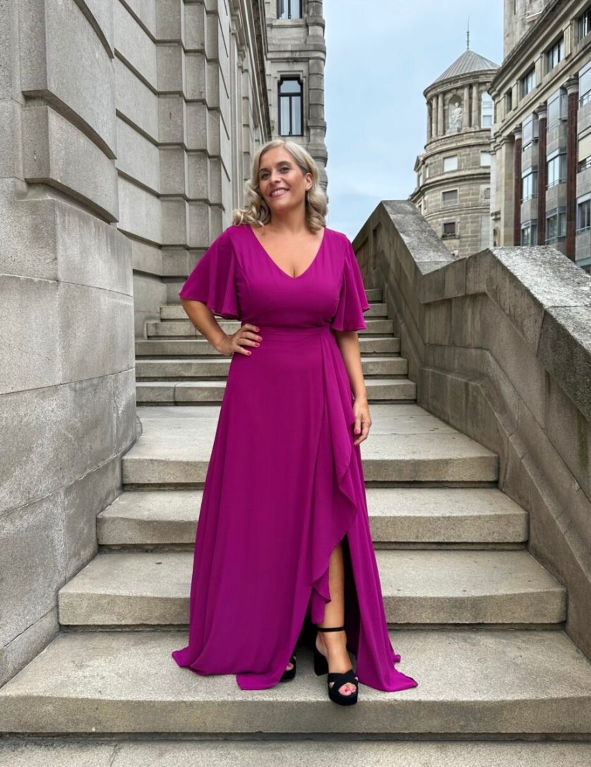 Vestido Volante Mangas Curvy