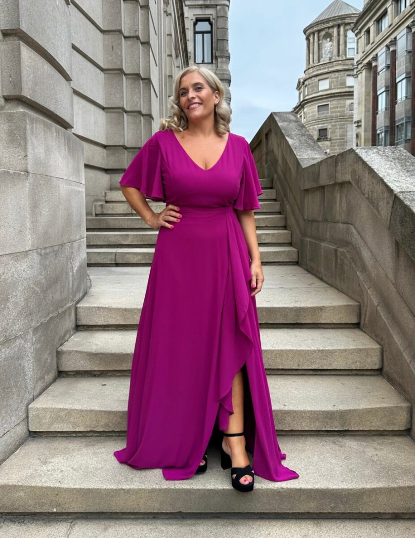 Vestido Volante Mangas Curvy