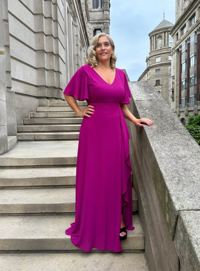 Vestido Volante Mangas Curvy