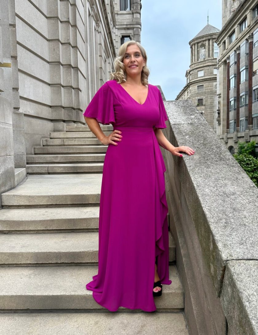 Vestido Volante Mangas Curvy
