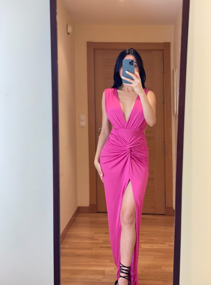 Vestido Espalda Nudo Frontal