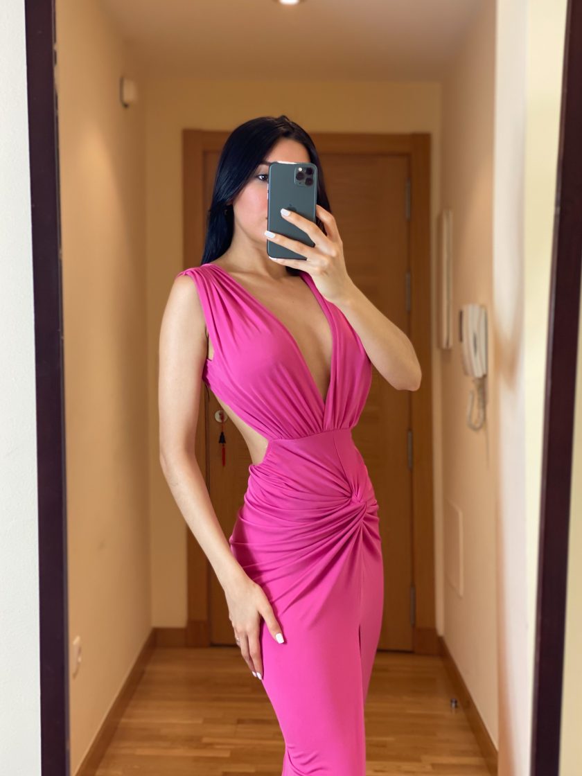 Vestido Espalda Nudo Frontal