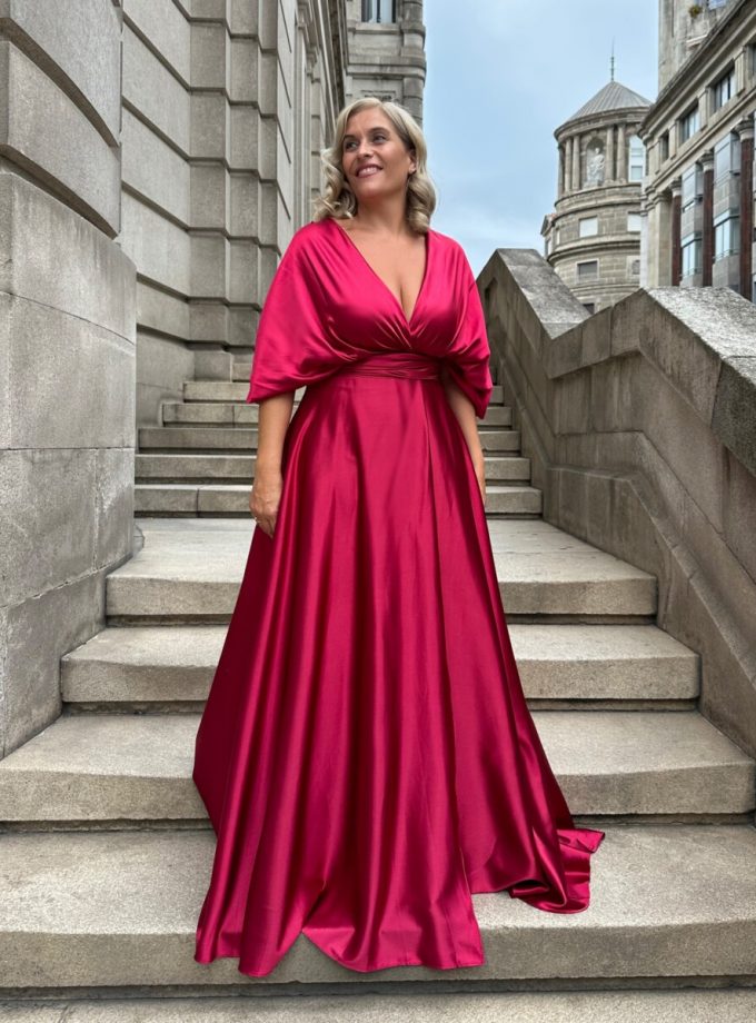 Vestido Multiposición Seda Abertura