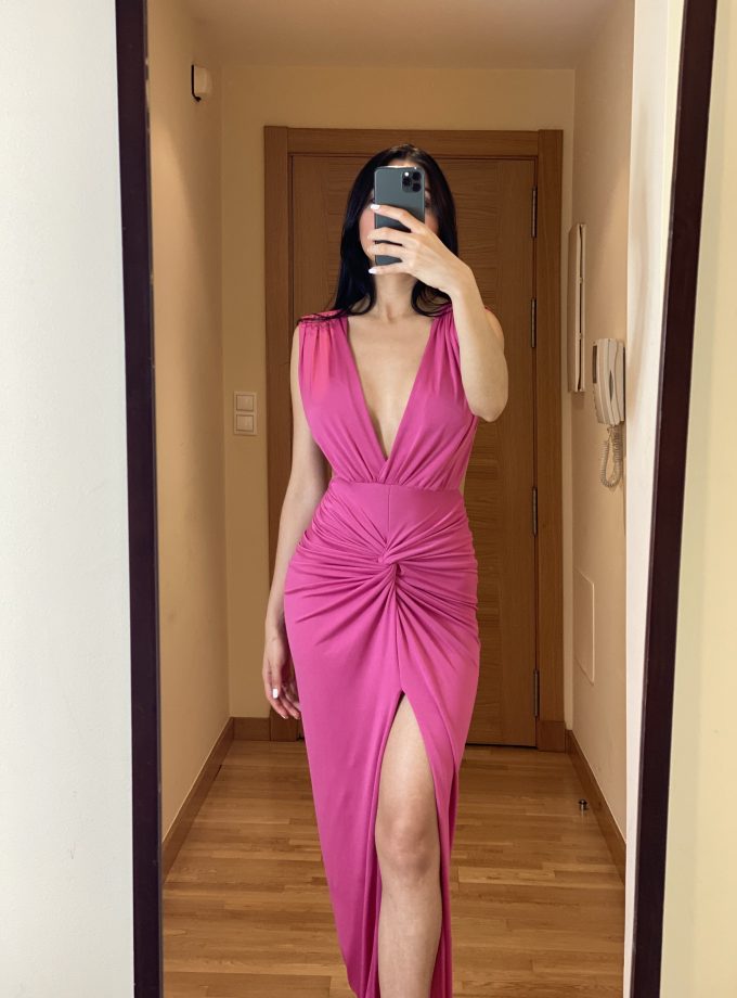 Vestido Espalda Nudo Frontal