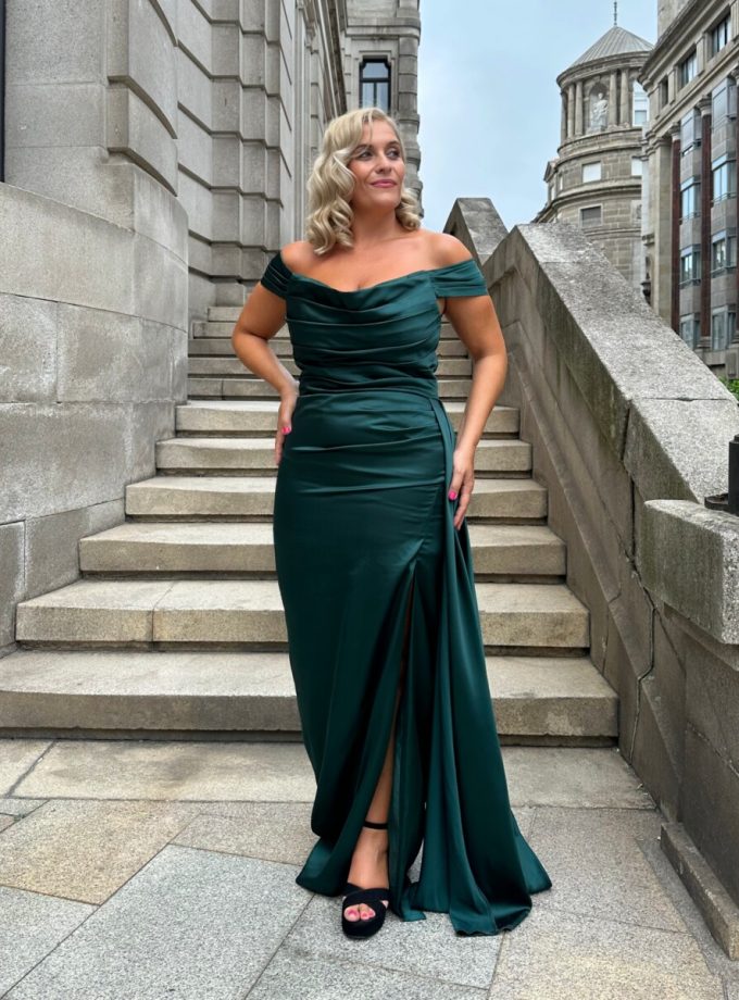 Vestido Sirena Tablas Pecho Curvy