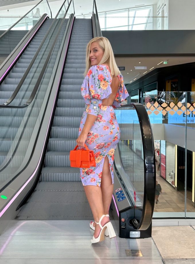 Vestido Midi Botones Estampado