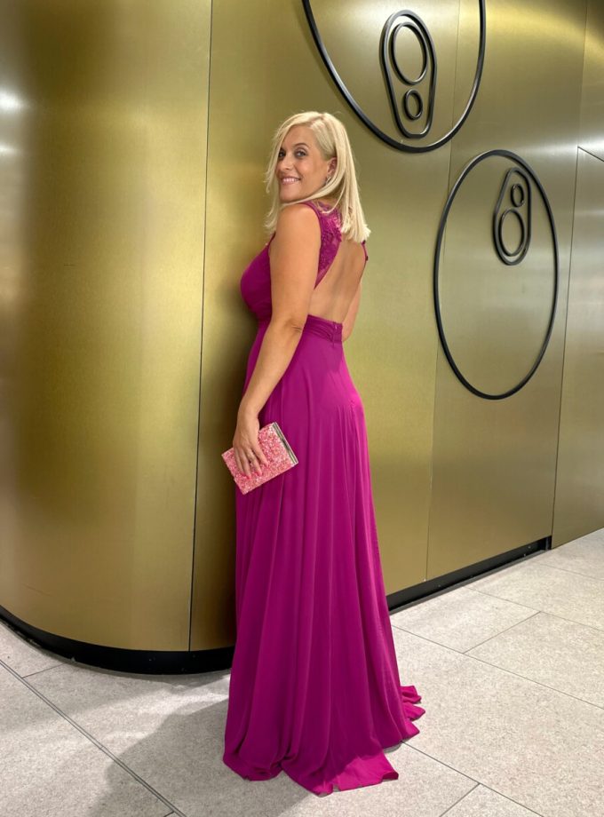 Vestido Espalda Flores