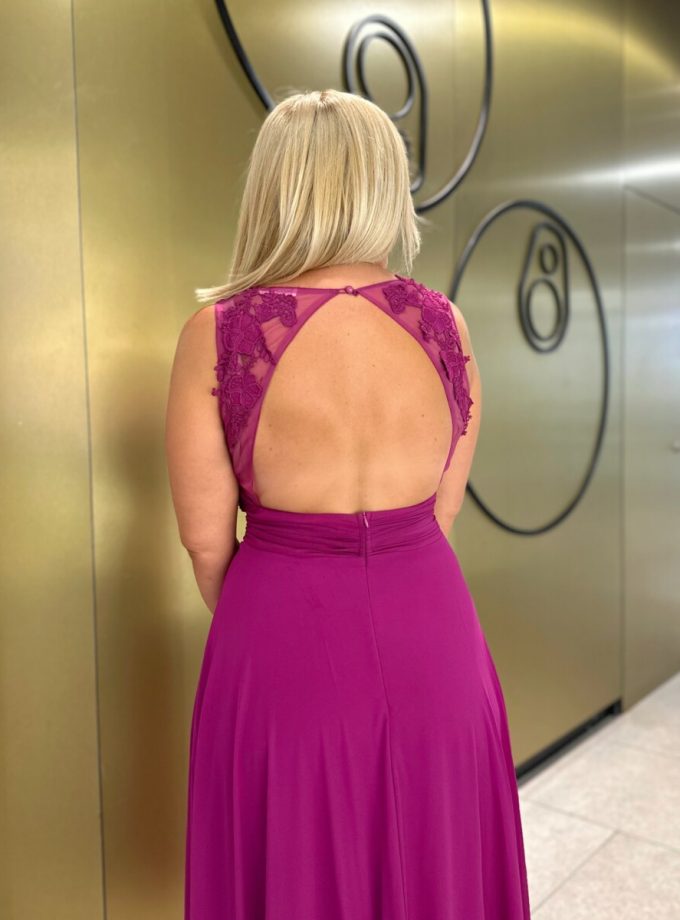 Vestido Espalda Flores