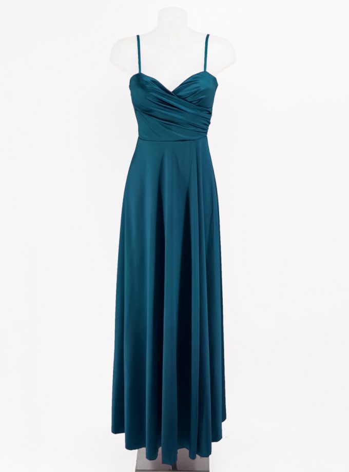 Vestido Seda Escote Corazón