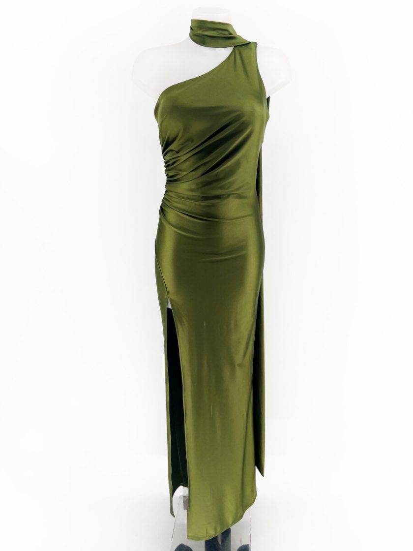 Vestido Seda Atado Cuello - Imagen 18