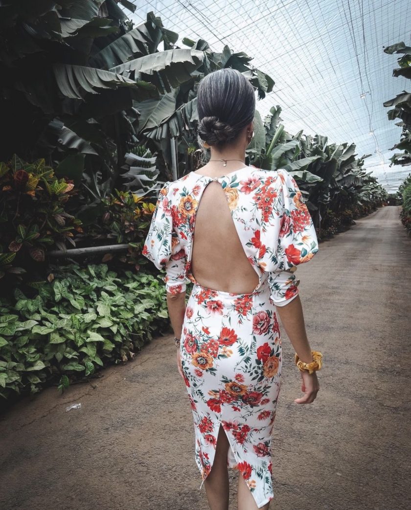 Vestido Midi Botones Estampado - Imagen 4