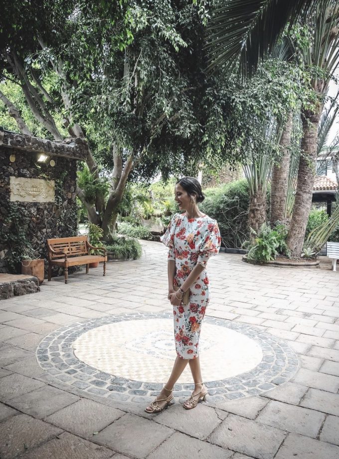 Vestido Midi Botones Estampado