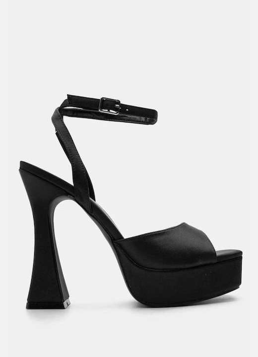Sandalias Seda Tacón Triángulo
