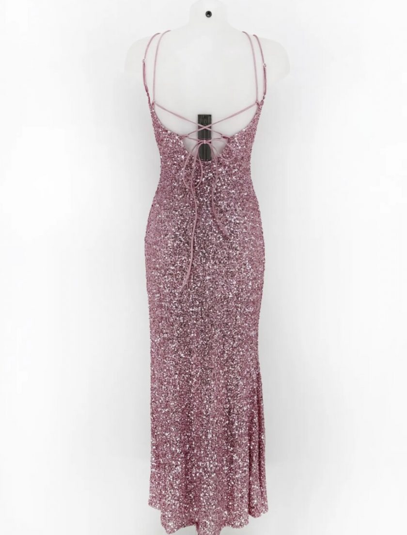 Vestido Lentejuelas Elástico Largo - Imagen 5
