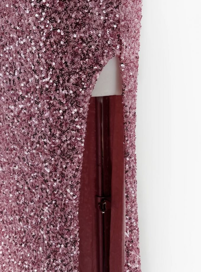 Vestido Lentejuelas Elástico Largo