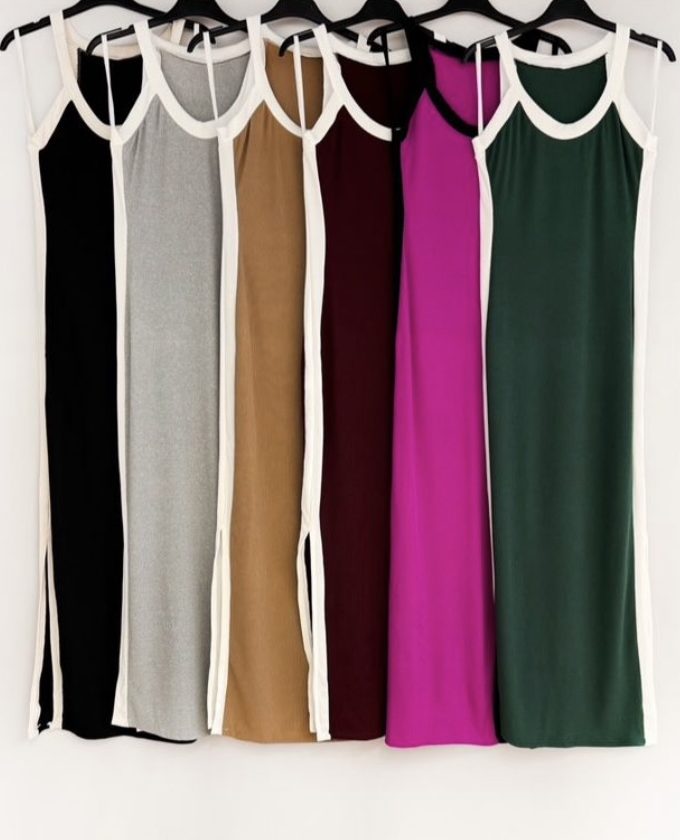 Vestido Canalé Bicolor