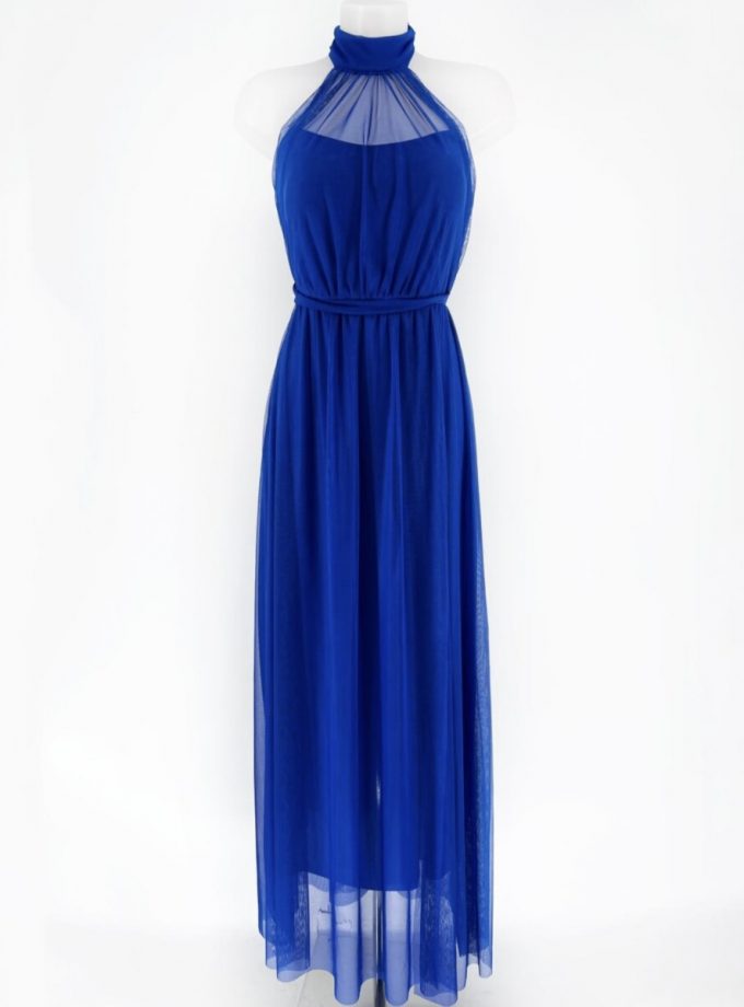 Vestido Tul Halter Transparencia pecho