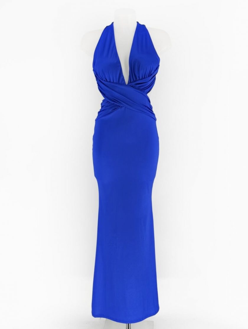 Vestido Seda Sirena Cruzado Espalda - Imagen 8