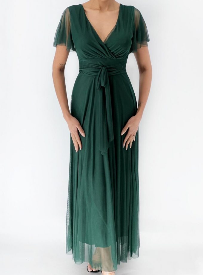 Vestido Tul Basic Mangas