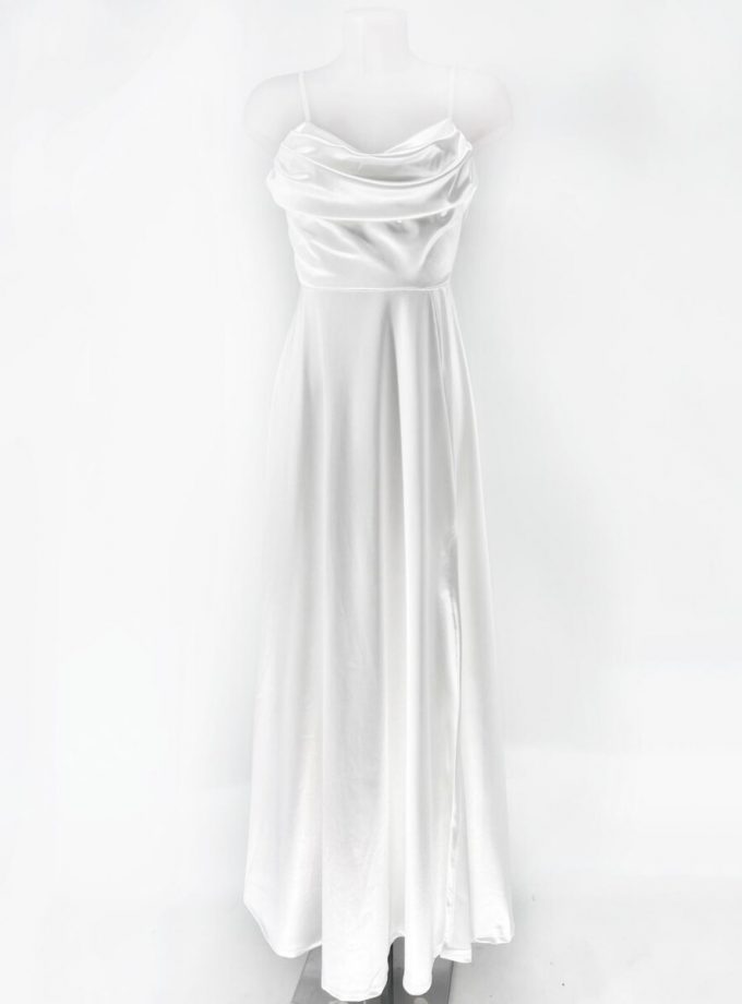 Vestido Seda Drapeado Novia