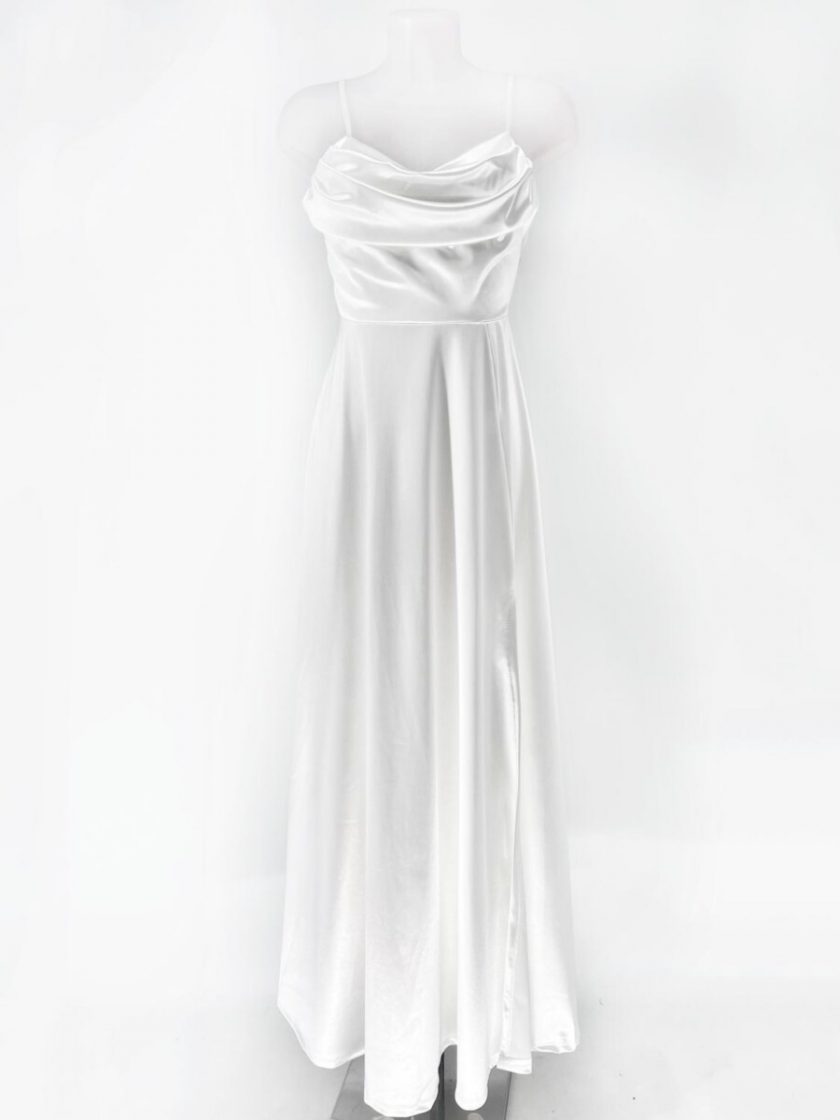 Vestido Seda Drapeado Novia - Imagen 3