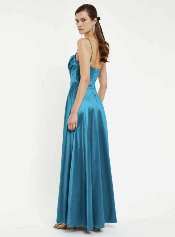 Vestido Seda Drapeado