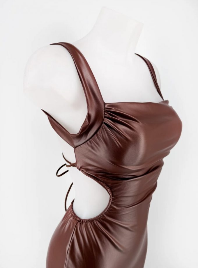 Vestido Polipiel Aberturas