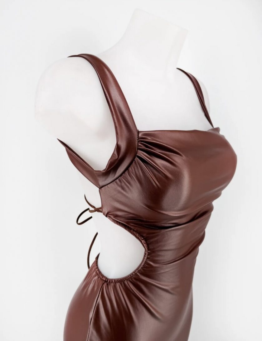 Vestido Polipiel Aberturas - Imagen 8