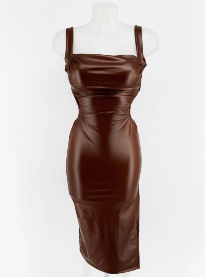 Vestido Polipiel Aberturas