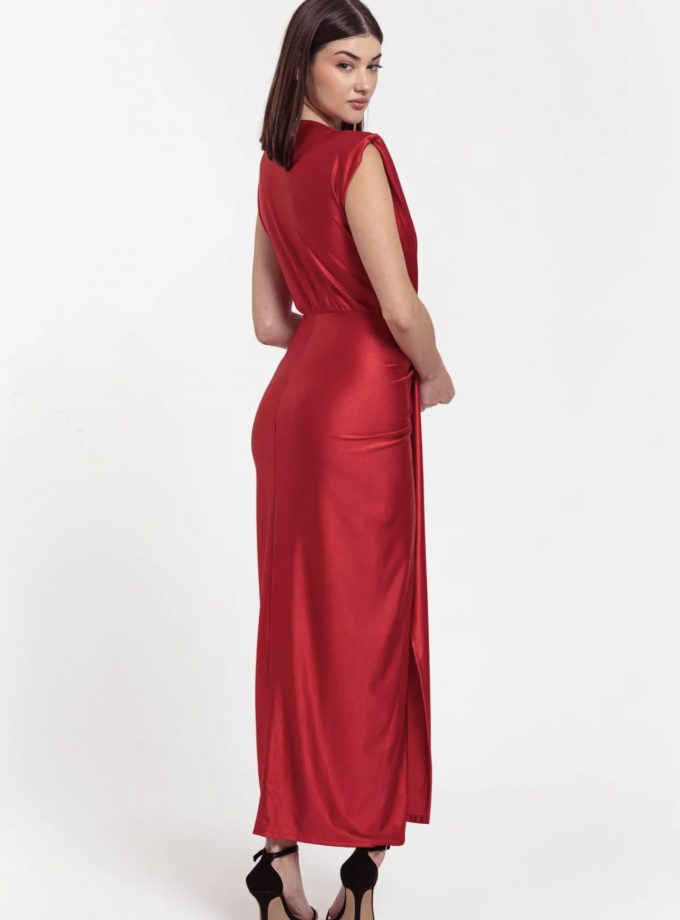 Vestido Seda Escote Nudo