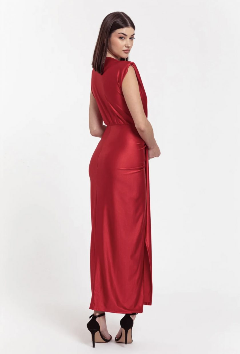 Vestido Seda Escote Nudo - Imagen 7