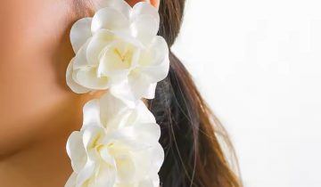 Pendientes Flores Tela