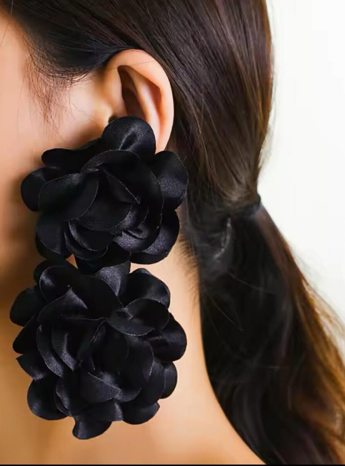 Pendientes Flores Tela