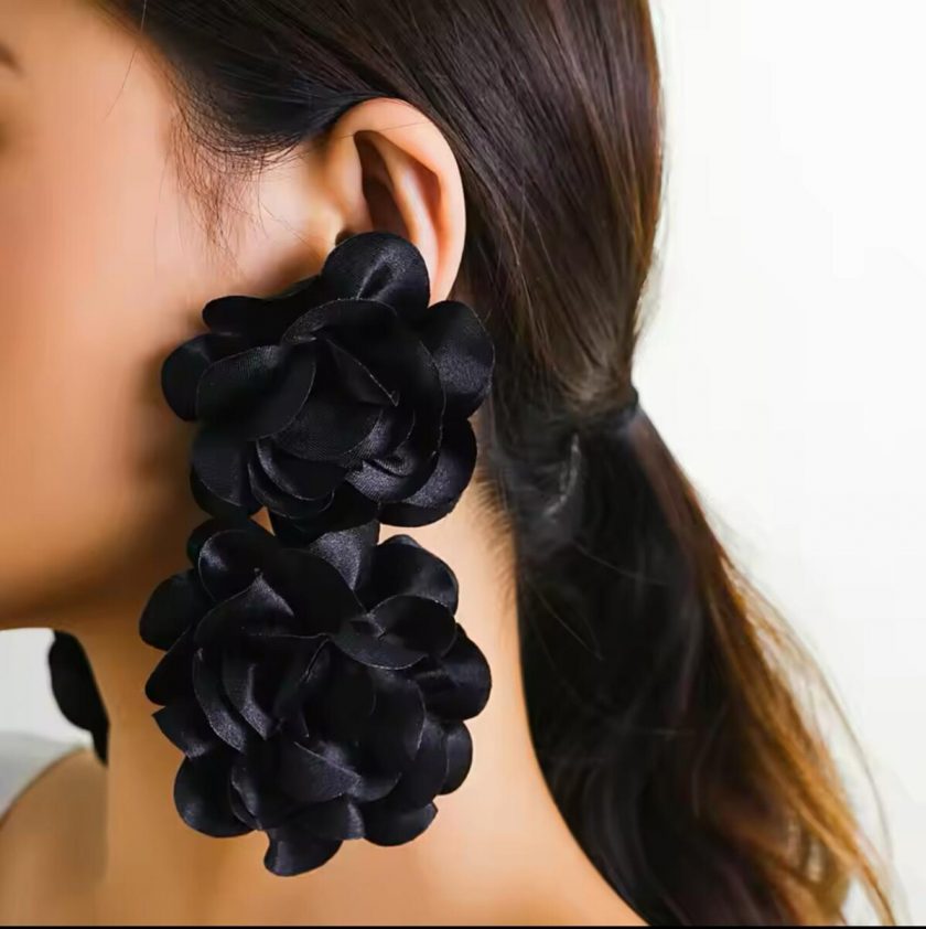 Pendientes Flores Tela - Imagen 3