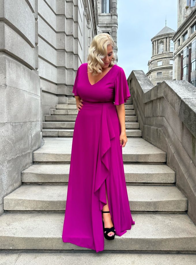 Vestido Volante Mangas Curvy