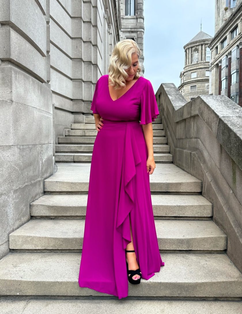 Vestido Volante Mangas Curvy