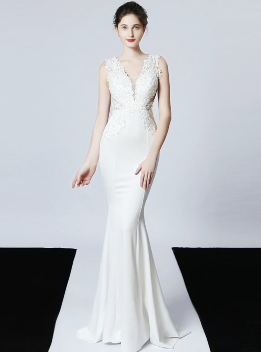 Vestido Novia Sirena Encaje - Imagen 2